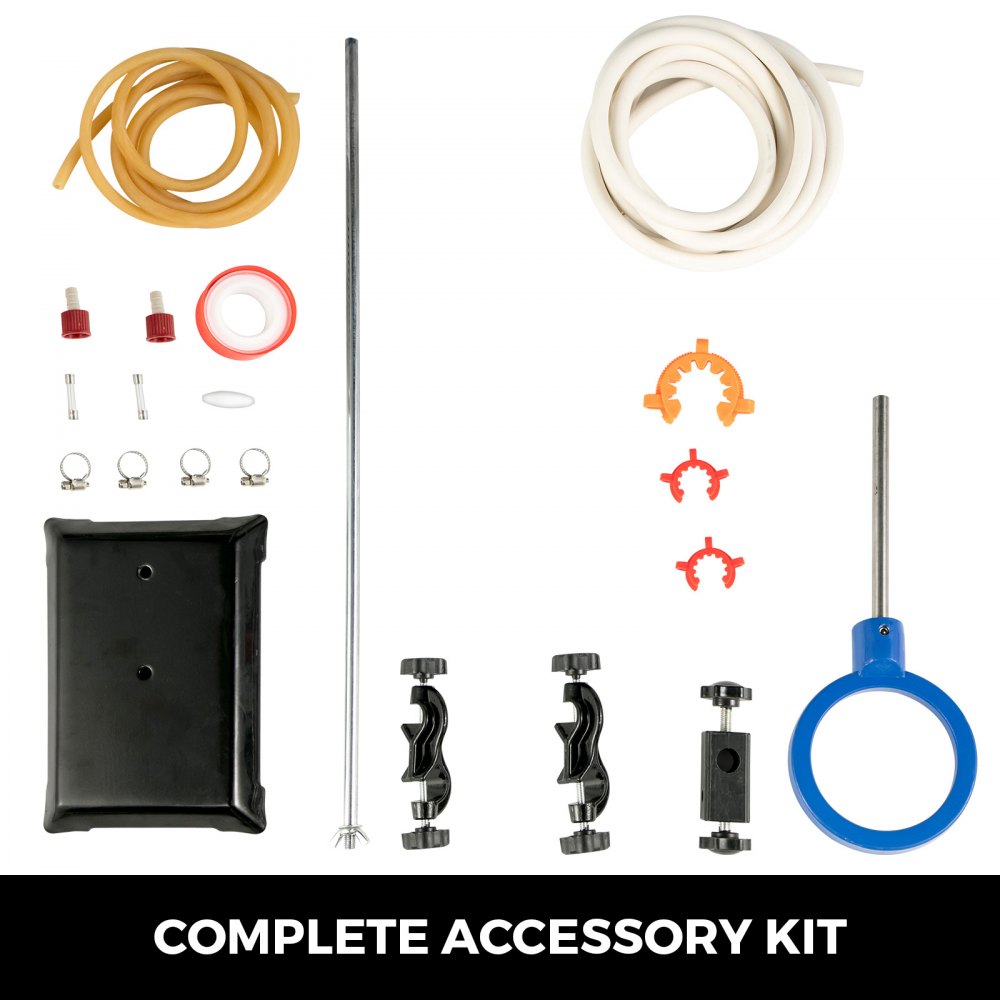 VEVOR 5L Distillation Apparatus Max.380°C Short Path Distillation Kit with Heating Mantle and Magnetic stirring 60-2300rpm Lab Distillation Glassware Apparatus (Black)