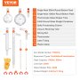 VEVOR Lab Distillation Kit, 3.3 Boro Lab Glassware Distillation Kit with 24, 40 Joint, 1000ml Essential Oil Distillation Apparatus Kit, 14 pcs Set of Glassware Equipment
