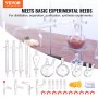 VEVOR Kit de destilación de laboratorio, kit de destilación de cristalería de laboratorio Boro 3.3 con 24, 40 juntas, kit de aparatos de destilación de aceite esencial de 1000 ml, juego de 32 piezas de equipo de cristalería
