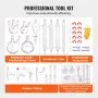 VEVOR Lab Distillation Kit, 3.3 Boro Lab Glassware Distillation Kit with 24, 40 Joint, 1000ml Essential Oil Distillation Apparatus Kit, 32 pcs Set of Glassware Equipment