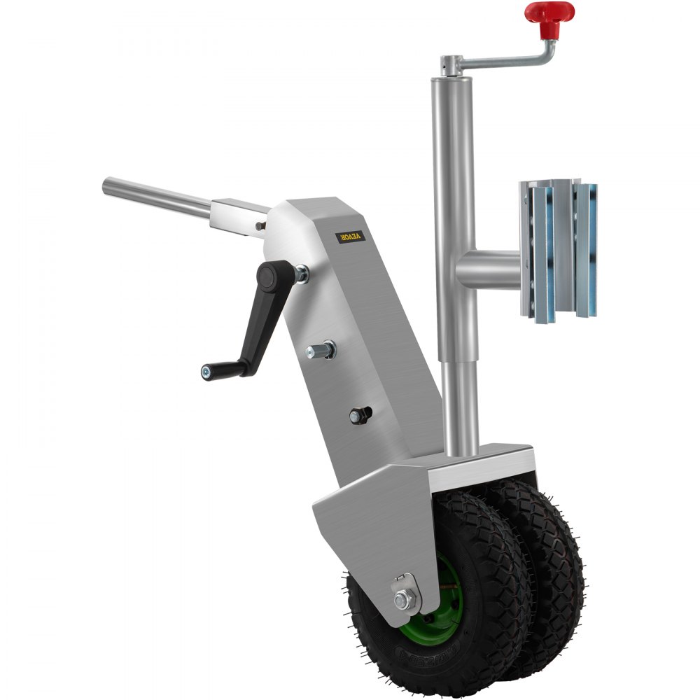 VEVOR Manual Trailer Dolly, 5000lb Load Capacity Trailer Mover Valet w/ 6.3" Hitch Plate & 10.63" Wheels, 10.64" Adjustable Height, Heavy-Duty Trailer Jack Tug for Car, RV, Boat, and Travel Trailers