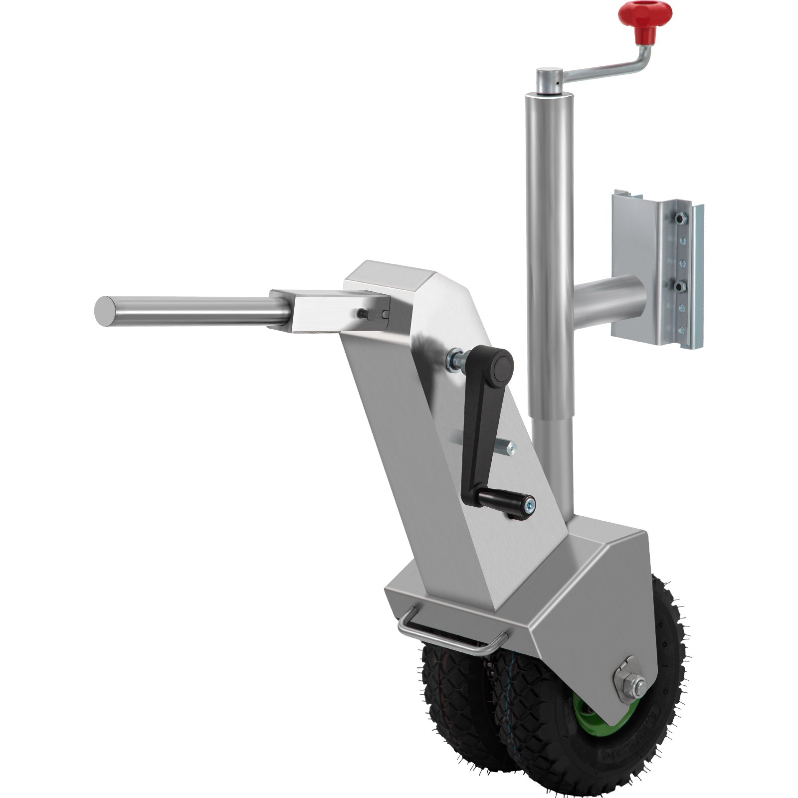 VEVOR Manual Trailer Dolly, 5000lb Load Capacity Trailer Mover Valet w/ 6.3" Hitch Plate & 10.63" Wheels, 10.64" Adjustable Height, Heavy-Duty Trailer Jack Tug for Car, RV, Boat, and Travel Trailers