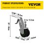 VEVOR Manual Trailer Dolly, 10000 LBS Towing Capacity Trailer Mover Valet with 2.1 in Ball & 10.63" Wheels, Adjustable Height Heavy-Duty Jack Tug for Car, RV, Boat, and Travel Trailers