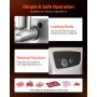 VEVOR Electric Meat Grinder, 2.3 kg/Min Capacity, #8 Meat Mincer with 3 Grinding Plates, 3 Sausage Stuffing Tubes & Kubbe Kit, 700W/0.77HP Sausage Stuffer Maker for Home Kitchens, ETL Listed
