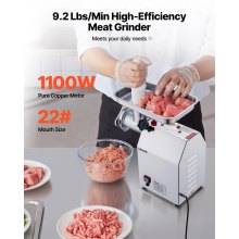 VEVOR Commercial Electric Meat Grinder 9.2 Lbs/Min Sausage Stuffer Maker Kitchen