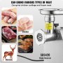 VEVOR Commercial Electric Meat Grinder 4.5 Lbs/Min Sausage Stuffer Maker Kitchen