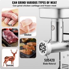 VEVOR Commercial Electric Meat Grinder 7 Lbs/Min Sausage Stuffer Maker Kitchen