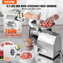 VEVOR Commercial Electric Meat Grinder 9.2 Lbs/Min Sausage Stuffer Maker Kitchen