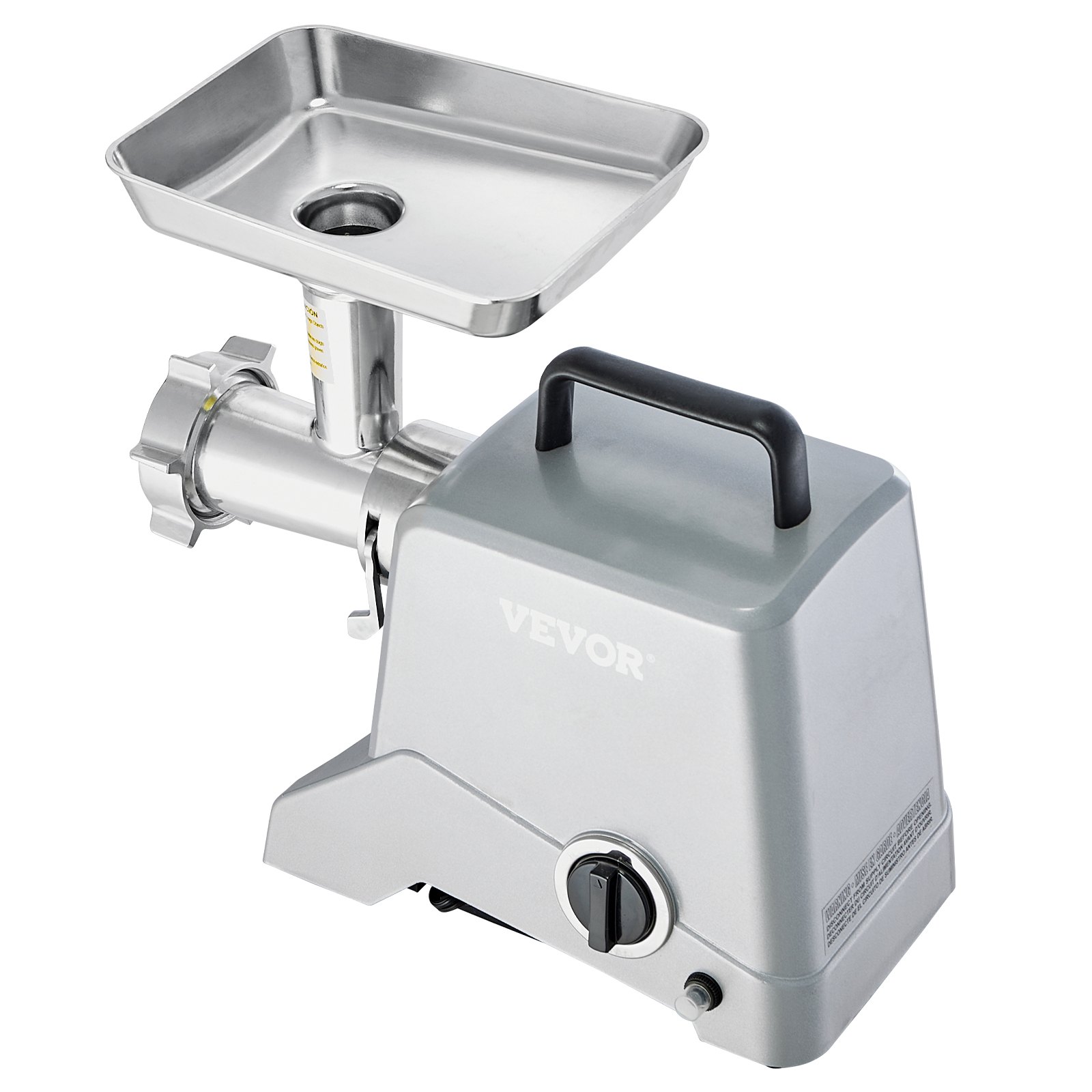 VEVOR Electric Meat Grinder, 5 Lb/Min Capacity, 575W（800W MAX) Industrial Meat Mincer with Blade, Grinding Plate, Sausage Stuffing Blade and 3 Tubes, Aluminum Commercial Meat Grinder