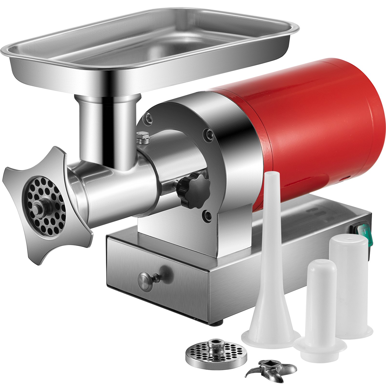 VEVOR Electric Meat Grinder, 661 Lbs/Hour 1100 W Meat Grinder Machine, 1.5 HP Electric Meat Mincer with 2 Grinding Plates, Sausage Kit Set Meat Grinder Heavy Duty, Home Kitchen & Commercial Use