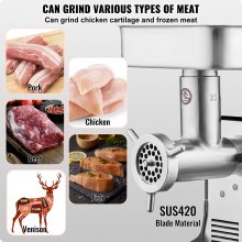 VEVOR Commercial Electric Meat Grinder 13 Lbs/Min Sausage Stuffer Maker Kitchen