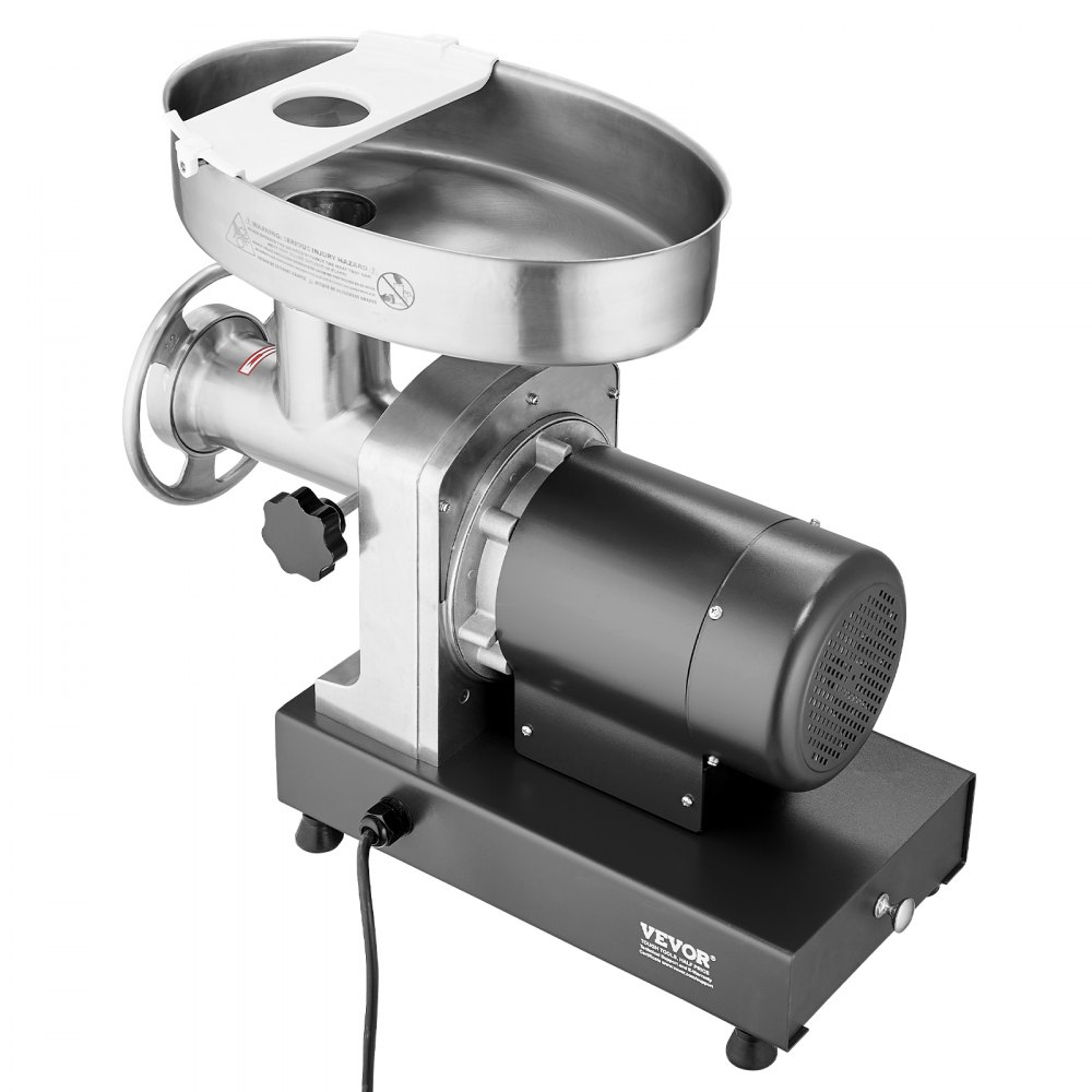 Picadora de carne VEVOR, picadora de carne eléctrica de 2,7 kg/min con cuchilla y placa de molienda, máquina para hacer salchichas, picadora de carne comercial de acero inoxidable para cocina, restaurante, carnicería