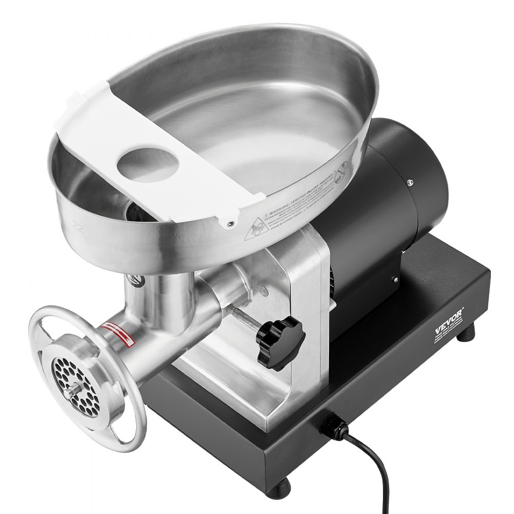 Picadora de carne VEVOR, picadora de carne eléctrica de 2,7 kg/min con cuchilla y placa de molienda, máquina para hacer salchichas, picadora de carne comercial de acero inoxidable para cocina, restaurante, carnicería