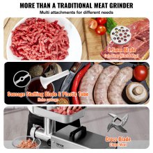 Commercial Electric Meat Grinder 5 Lbs/Min Sausage Stuffer Maker Kitchen