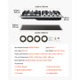 VEVOR 24 inch Gas Cooktop 4 Burners Gas Stove Top, Max 27000BTU Built-in Stainless Steel Stove Top LPG/NG Convertible Dual Fuel Cooktop Stoves with Thermocouple Protection for Kitchen Apartment Rvs