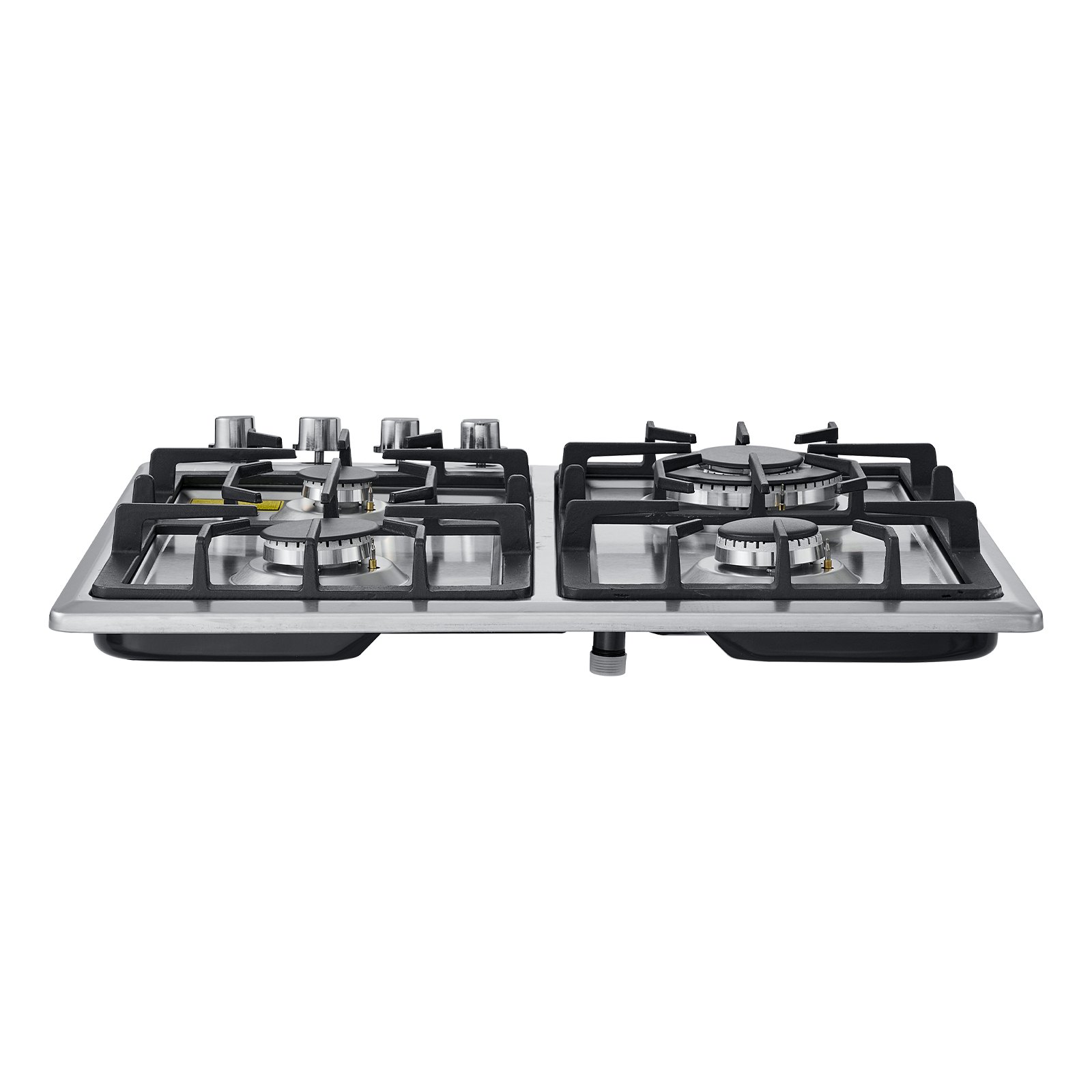 VEVOR 24 inch Gas Cooktop 4 Burners Gas Stove Top, Max 27000BTU Built-in Stainless Steel Stove Top LPG/NG Convertible Dual Fuel Cooktop Stoves with Thermocouple Protection for Kitchen Apartment Rvs