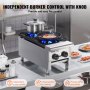 VEVOR Commercial Gas Range Stove 2 Burners Countertop Cooking Hot Plate Kitchen