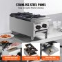 VEVOR Commercial Gas Range Stove 2 Burners Countertop Cooking Hot Plate Kitchen