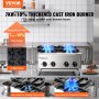 VEVOR Commercial Gas Range Stove 4 Burners Countertop Cooking Hot Plate Kitchen