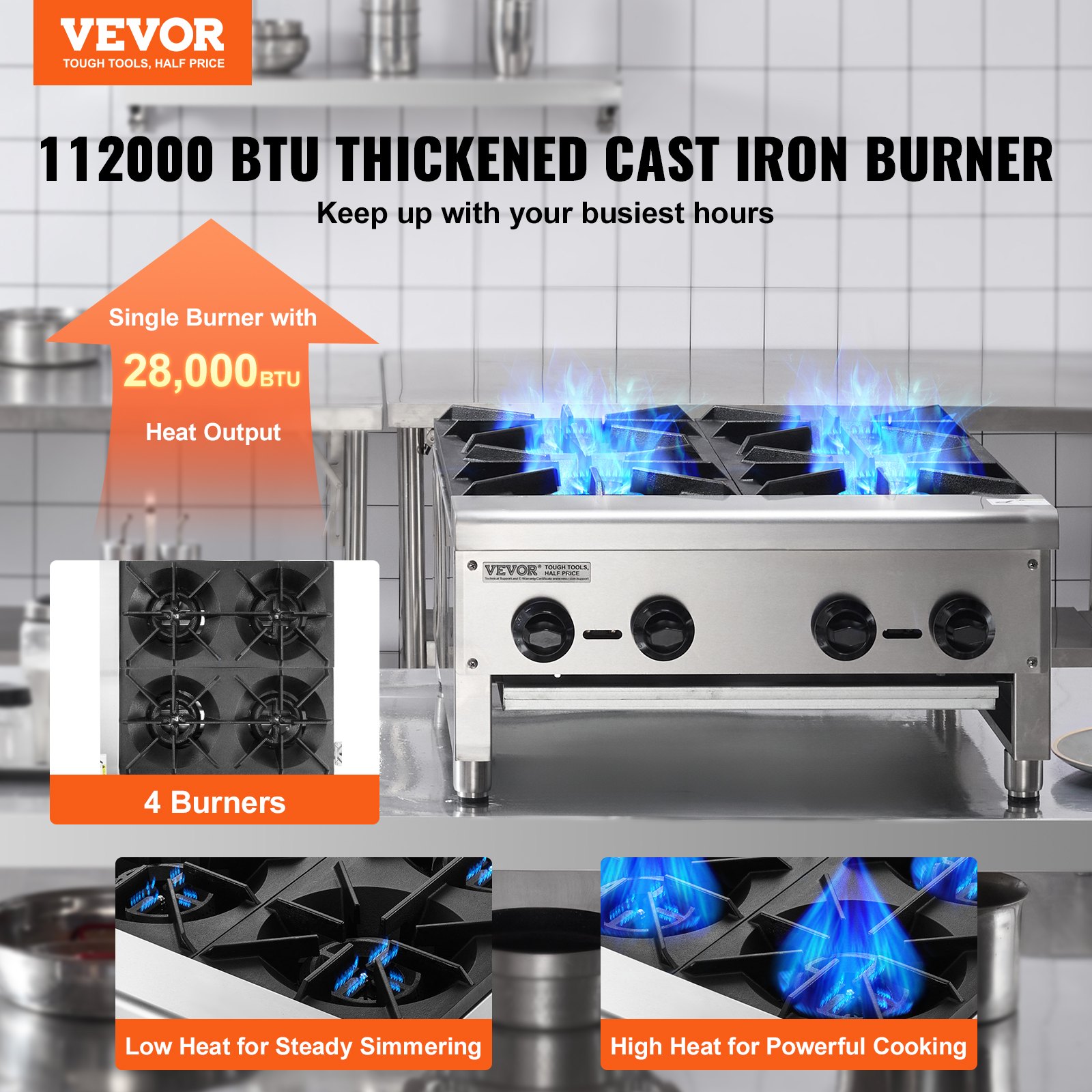 Commercial Gas Range Stove 4 Burners Countertop Cooking Hot Plate Kitchen Commercial Gas Range Stove 4 Burners Countertop Cooking Hot Plate Kitchen