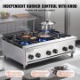 VEVOR Commercial Gas Range Stove 6 Burners Countertop Cooking Hot Plate Kitchen