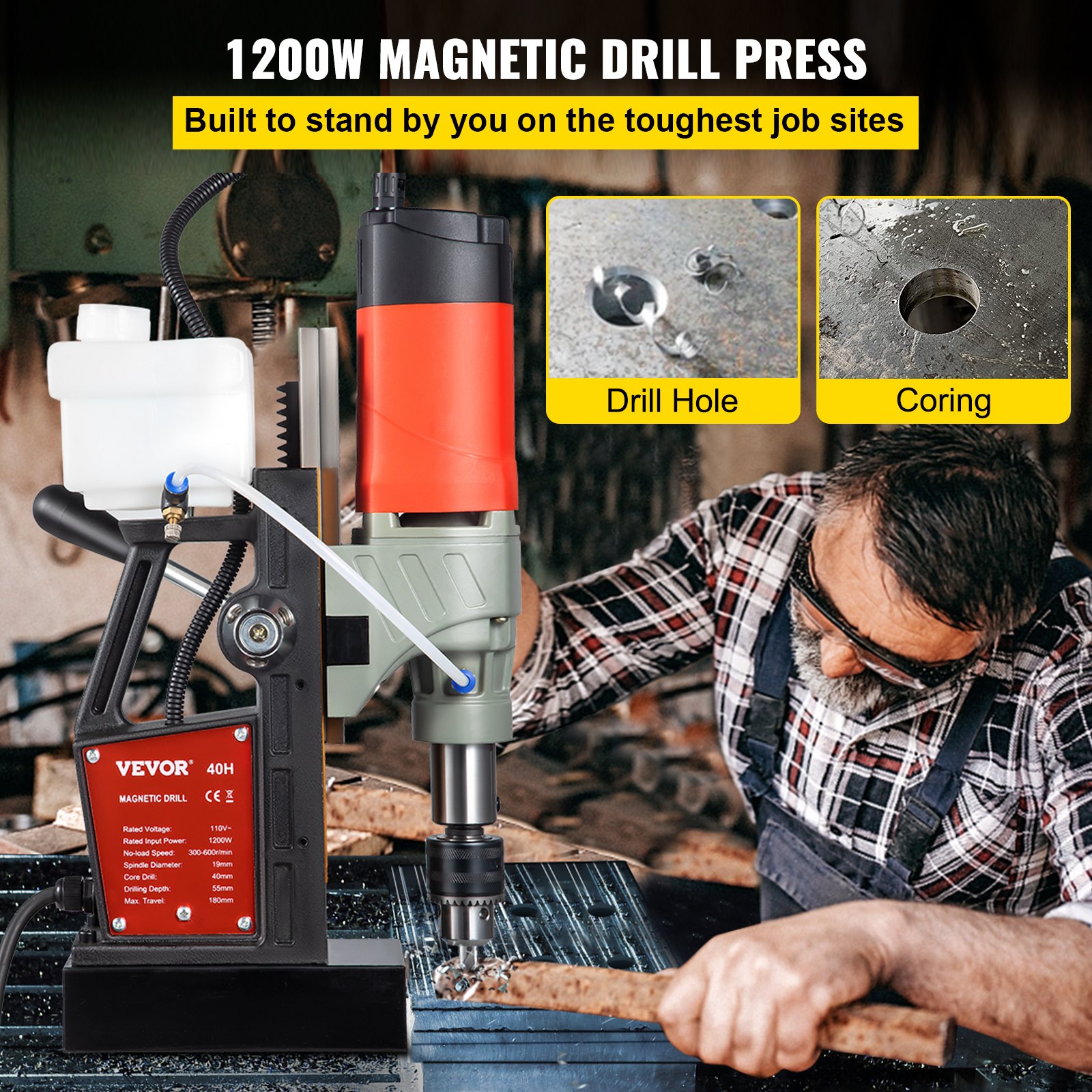 Perceuse Magnétique 1200 W Perceuse à Colonne 13000 N Foreuse sur Colonne 36 x 28 x 12 cm Deux Bits Pratiques pour la Construction de Navires Ponts la Fabrication Industrielle et Sidérurgique Perceuse Magnétique 1200 W Perceuse à Colonne 13000 N Foreuse sur Colonne 36 x 28 x 12 cm Deux Bits Pratiques pour la Construction de Navires Ponts la Fabrication Industrielle et Sidérurgique