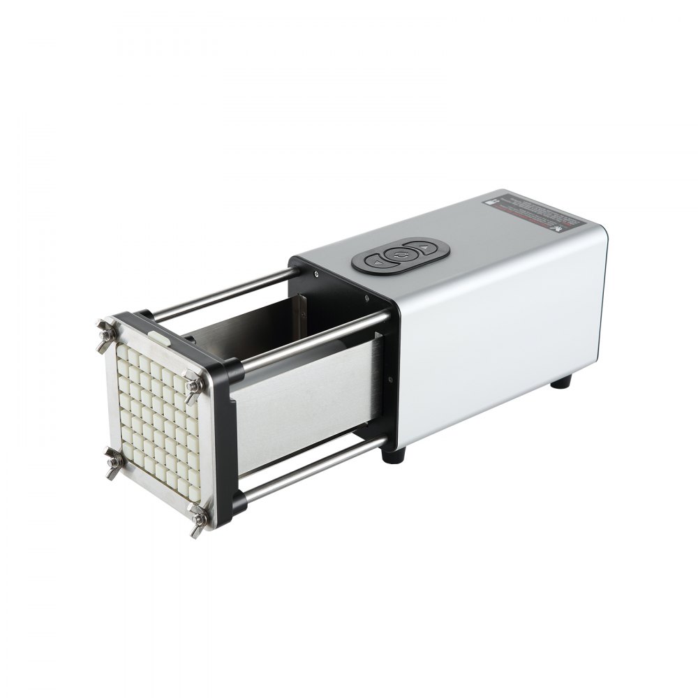 VEVOR Electric French Fry Cutter, Potato Slicer with 1/2-Inch and 3/8-Inch Stainless Steel Blades, Potato Cutter Chopper w/ Anti-slip Feet, Great for Potato, French Fries, Cucumber, Vegetables, Carrot