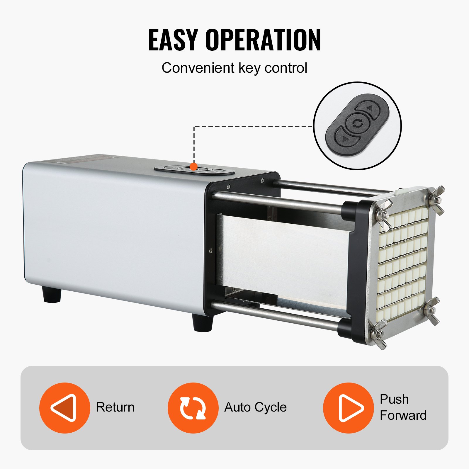 VEVOR Electric French Fry Cutter, Potato Slicer with 1/2-Inch and 3/8-Inch Stainless Steel Blades, Potato Cutter Chopper w/ Anti-slip Feet, Great for Potato, French Fries, Cucumber, Vegetables, Carrot