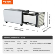 VEVOR Electric French Fry Cutter Stainless Steel Potato Vegetable Slicer Chopper