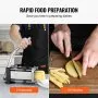 VEVOR French Fry Cutter, Potato Slicer with 1/2-Inch and 3/8-Inch Stainless Steel Blades, Manual Potato Cutter Chopper with Suction Cups, Great for Potato, French Fries, Cucumber, Vegetables, Carrot