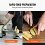 VEVOR French Fry Cutter, Potato Slicer with 1/2-Inch Stainless Steel Blade, Manual Potato Cutter Chopper with Suction Cups, Great for Potato, French Fries, Cucumber, Vegetables, Carrot