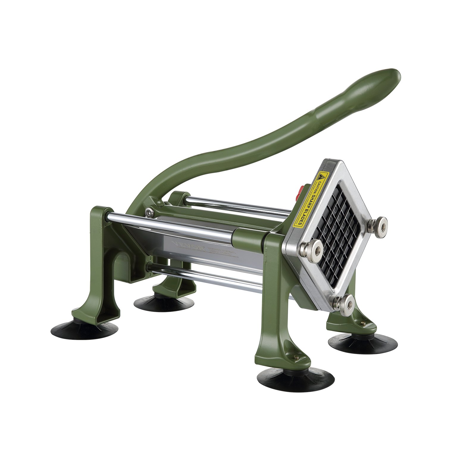 VEVOR French Fry Cutter, Potato Slicer with 1/2-Inch Stainless Steel Blade, Manual Potato Cutter Chopper with Suction Cups, Great for Potato, French Fries, Cucumber, Vegetables, Carrot