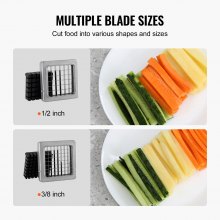 French Fry Cutter Stainless Steel Potato Vegetable Slicer Chopper 2 Blades