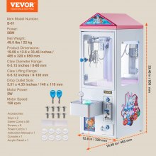 VEVOR Claw Crane Machine Mini Candy Prize Grabber Catcher Arcade Game Toys