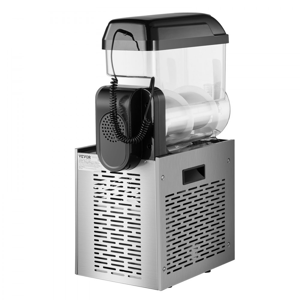 VEVOR Commercial Slushy Machine, 12L Single Tank Frozen Drink Machine, 48 Cups Stainless Steel Margarita Smoothie Frozen Drink Maker, Slushie Maker for Home Party Restaurants Cafe Bars