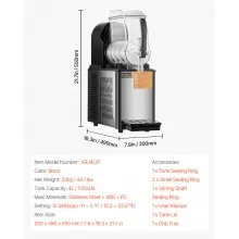 4L Commercial Slushy Machine Margarita Smoothie Frozen Drink Slushie Maker