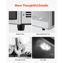VEVOR Commercial Slushy Machine, 12Lx3 Triple Tank Frozen Drink Machine, 144 Cups Stainless Steel Margarita Smoothie Frozen Drink Maker, Slushie Maker for Home Party Restaurants Cafe Bars