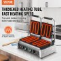 VEVOR panini press with thickened heating tube, dual-sided heating on a kitchen counter.