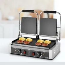 Commercial Panini Press Grill Electric Sandwich Maker Griddle Plate 19x9in