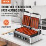 VEVOR panini press with thickened heating tube for fast, even heat distribution sits on a kitchen counter.