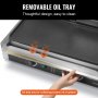 VEVOR panini press with removable oil tray, easy-to-clean design, and oil drip tray for excess grease.