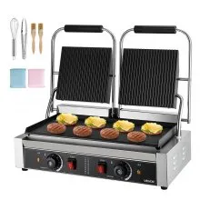 Commercial Panini Press Grill Electric Sandwich Maker Griddle Plate 19x9in