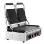 VEVOR Commercial Panini Grill, 3600W Electric Sandwich Panini Maker, Stainless Steel Double Sandwich Press Grill, Panini Grill with Temp Control, 48x23cm Flat Enamel Plate for Hamburger Steak Bacon