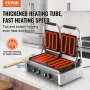 VEVOR panini press with thickened heating tube, dual-sided heating for fast, even heat distribution.