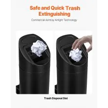 VEVOR Cigarette Butt Receptacle Stainless Steel Wall Mounted Disposal Black