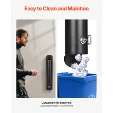 VEVOR Cigarette Butt Receptacle Stainless Steel Wall Mounted Disposal Black