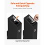 Cigarette Butt Receptacle Stainless Steel Wall Mounted Butt Disposal Black