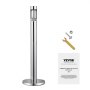 Recipiente para bitucas de cigarro VEVOR, recipiente cilíndrico de aço inoxidável para bitucas de cigarro, descarte autônomo e à prova de intempéries para áreas externas para jardim, escritório, restaurante, hotel, bar, prata