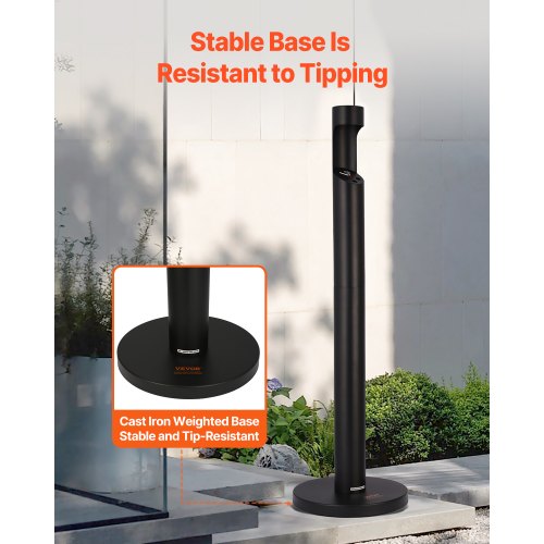 cigarette base VEVOR Outdoors Ashtray – Powder-Coated Iron with Cast Base