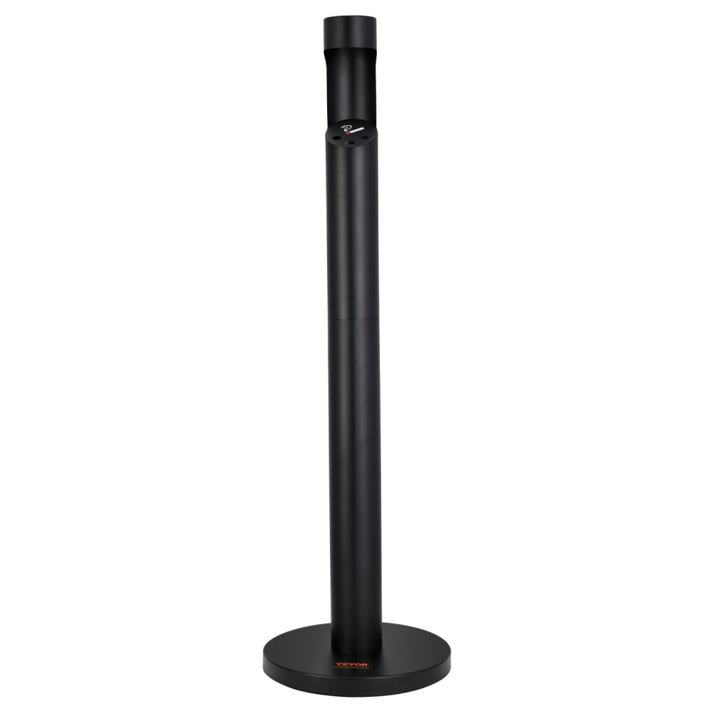 VEVOR Cigarette Butt Receptacle Freestand Outdoor Cylinder Butt Disposal Black